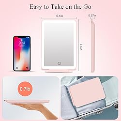 FUNTOUCH Rechargeable Travel Makeup Mirror with 72