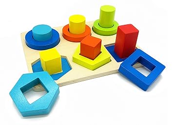 Webby Wooden Color & Shape Sorter Puzzle Blocks Toy for Kids