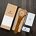 SHANGDONGPU Women Bamboo Wooden Watch,Women Watch with Genuine Leather band and Japan Quartz Movement, Fashion design