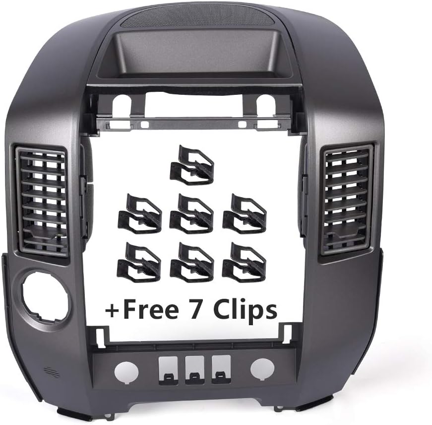 Instrument Panel Center Dash Radio AC Control Bezel With Center Speaker For Nissan Titan Armada LE SE 2004 2005 2006 (For Models Equipped Without Navigation and With CD Changer)