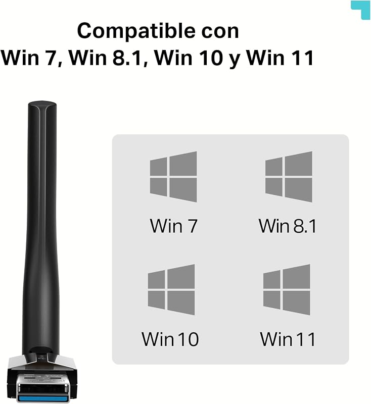UB500 Plus - Adaptador WiFi USB, Bluetooth 5.3, con Antena, Nano
