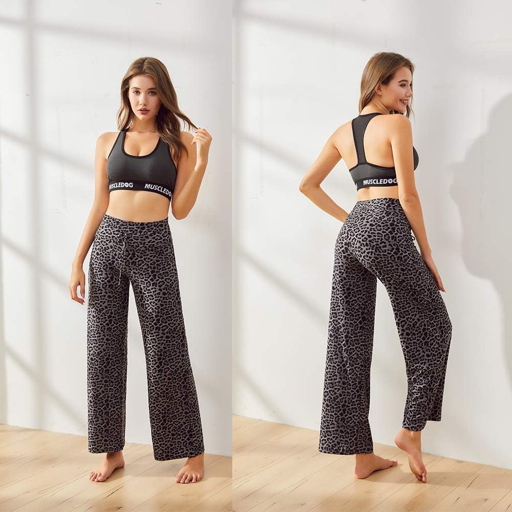 Buttery Soft Pajama Pants for Women – Floral Print Drawstring Casual Palazzo Lounge Pants Wide Leg for All Seasons at  Women’s Clothing store