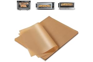 Parchment Paper Sheets for Ninja Foodi Air Fryer Oven, 100pcs 12inch Unbleached Pre-Cut Air Fryer Oven Liners Baking Sheet fo