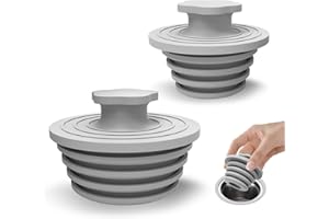 Bathtub Drain Stopper - 2 Pack Silicone Universal Shower Drain Cover, Tub Stopper Bathtub Drain for Bathroom, Tub, and Shower