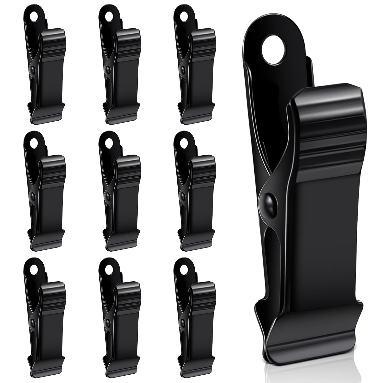 Photo 1 of 10 Pcs Metal Mini Clamps Mini Spring Clamp Crocodile Alligator Clips 1/2 Inch Wide for Work, Smooth Jaw, 5/16 Inch Capacity (Black)