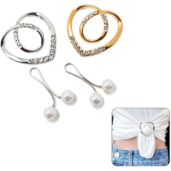 Heqxwl 6 Pcs Silk Scarf Ring Shirt Clips,Clothing Ring Wrap...