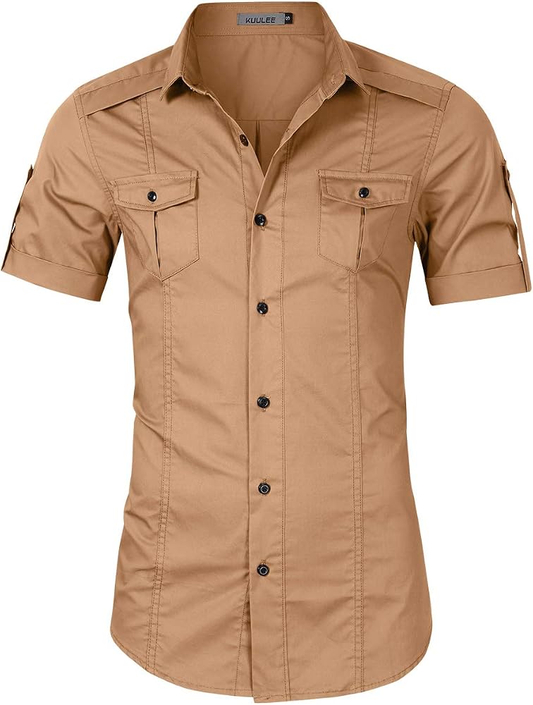 Men's Casual Long Sleeve Cargo 