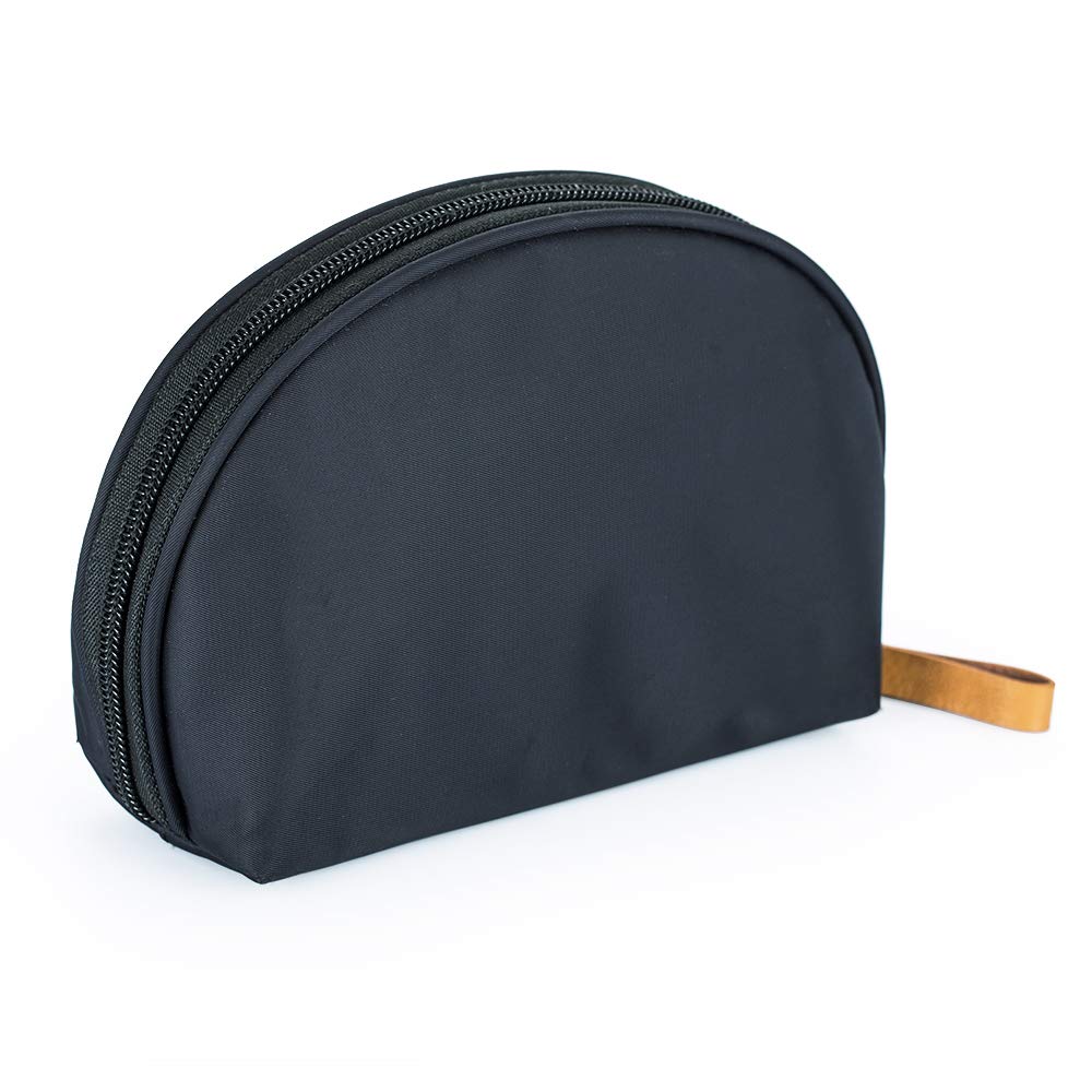 Hekyip Half Moon Cosmetic Bag, Travel Makeup Pouch, Portable Waterproof Cosmetic Pouch for Girls Women, Small (INNER RED) : Beauty