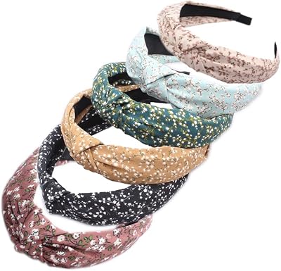AIZIYIN Women Boho Headband Elastic Vintage Printed Stretchy Hair Wrap Band