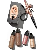 Luminess Air Icon Makeup Airbrush System and 4-Piece Foundation Starter Kit, Deep Coverage - Quick, Easy &amp; Long Lasting Application - Includes Silk 4-In-1 Foundation, Highlighter &amp; Blush