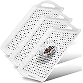 3 Packs Non Slip Serving Tray with Handles, White TPR Material, 41.5 X 28cm, Food Grade Safe Serving Tray Dishwasher Safe Food Carrying for Plates, Glasses, Dishes