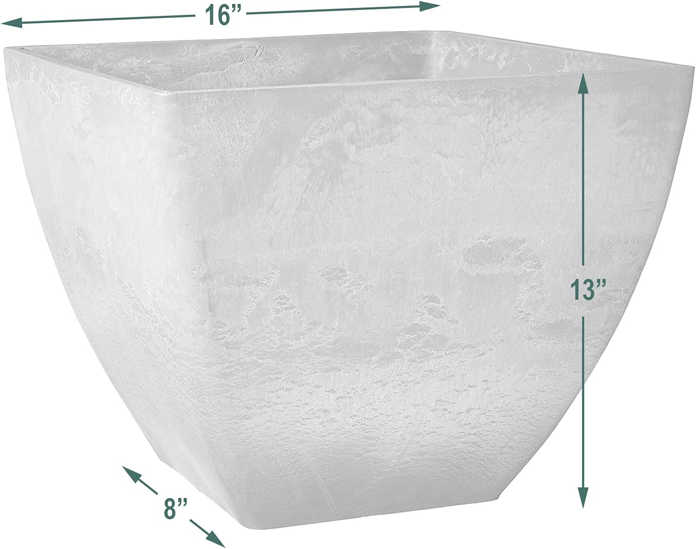 PSW Arcadia Garden Products FB40C Simplicity Square, 16 x 16 x 13, Chocolate, 16 by 16 by 13-Inches : Outdoor Planters : Garden & Outdoor