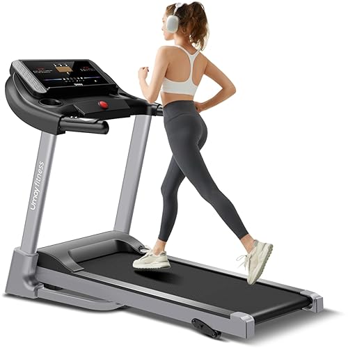 UMAY FITNESS Home Folding Incline Treadmill with Pulse Sensors