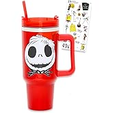 Disney Nightmare Before Christmas 40 OZ Stainless Steel Cup Set - Bundle with Jack Skellington Tumbler, Sticker, More Tumblers for Girls, Boys
