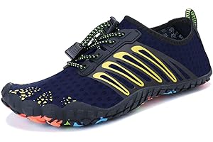 MAYZERO Water Shoes Men Women Swim Surf Shoes Beach Pool Shoes Wide Toe Hiking Aqua Shoes Winter House Slippers