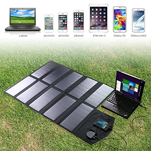 ALLPOWERS 60W Foldable Sunpower Solar Panel Charger with iSolar