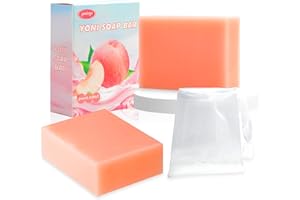 YONISAYO 2 PCS Big Yoni Bar Soap, 2 * 5.29oz Organic Yoni Wash Yoni Soap Bar for Women Ph Balance Feminine Wash, Natural Vaginal Body Bath Soap Deodorant Moisturizing, Peach Handmade feminine soap