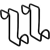 CADUFUELLY 4 Inch Tack Hook Over Rail Bridle Hooks Heavy Duty Horse Water Bucke (2PCS)