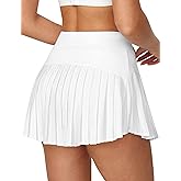Ewedoos Pleated Tennis Skirts for Women Athletic Skirt with Shorts Underneath Skorts for Woman with Pockets for Golf