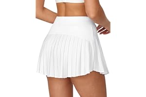 Ewedoos Pleated Tennis Skirts for Women Athletic Skirt with Shorts Underneath Skorts for Woman with Pockets for Golf