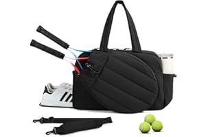 BAGSMART Tennis Gym Bag for Women, Tennis Bag Holds 2 Rackets with Shoe Compartment & Wet Pocket, Sports Duffle Bags fits up to 15.6" Laptop, Women Overnight Weekend Bag