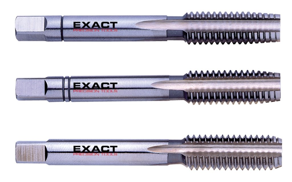 Exact 30104 DIN 352B M6 HSS Hand Taps (Set of 3)