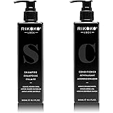 Rikoko LOCK Coconut Shampoo with Vanilla Extract and Cinnamon Bark - 300 mL Bundle with LOCK Coconut Conditioner with Ginger and Hair Softening Hibiscus - 300 mL