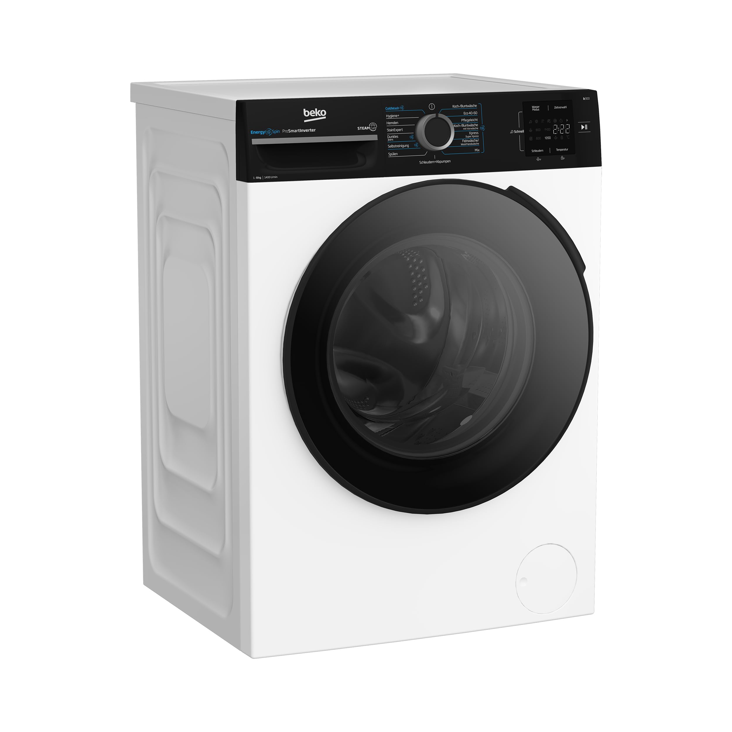 Beko BM3WFU3841R Waschvollautomat, Waschmaschine, 8 kg, EnergySpin, Schleuderwahl 1400 U/min, SteamCure Dampffunktion, allergikergeeignet, AquaWave Schontrommel, Weiß 7