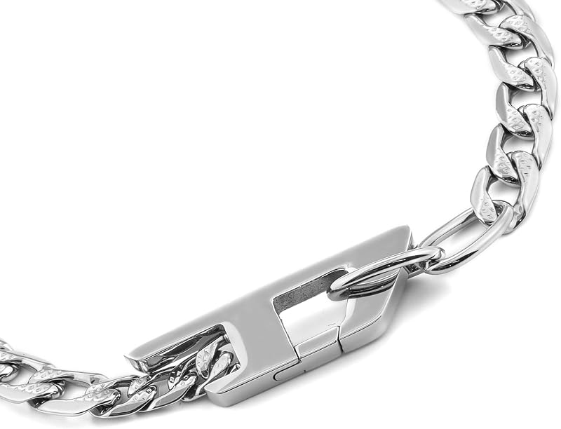 Men's Stainless steel with D clasp closure bracelet — foto 3 de 6