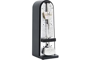 YIJU Mechanical Metronome Metal Portable Accurate Track Beat Tempo Professional Metronome for Guitar Piano Drums, Black
