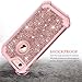 Lontect Compatible iPhone 8 Case, iPhone 7 Case Luxury Glitter Sparkle Bling Heavy Duty Hybrid Sturdy High Impact Shockproof Protective Cover Case for Apple iPhone 8 / iPhone 7 - Shiny Rose Gold