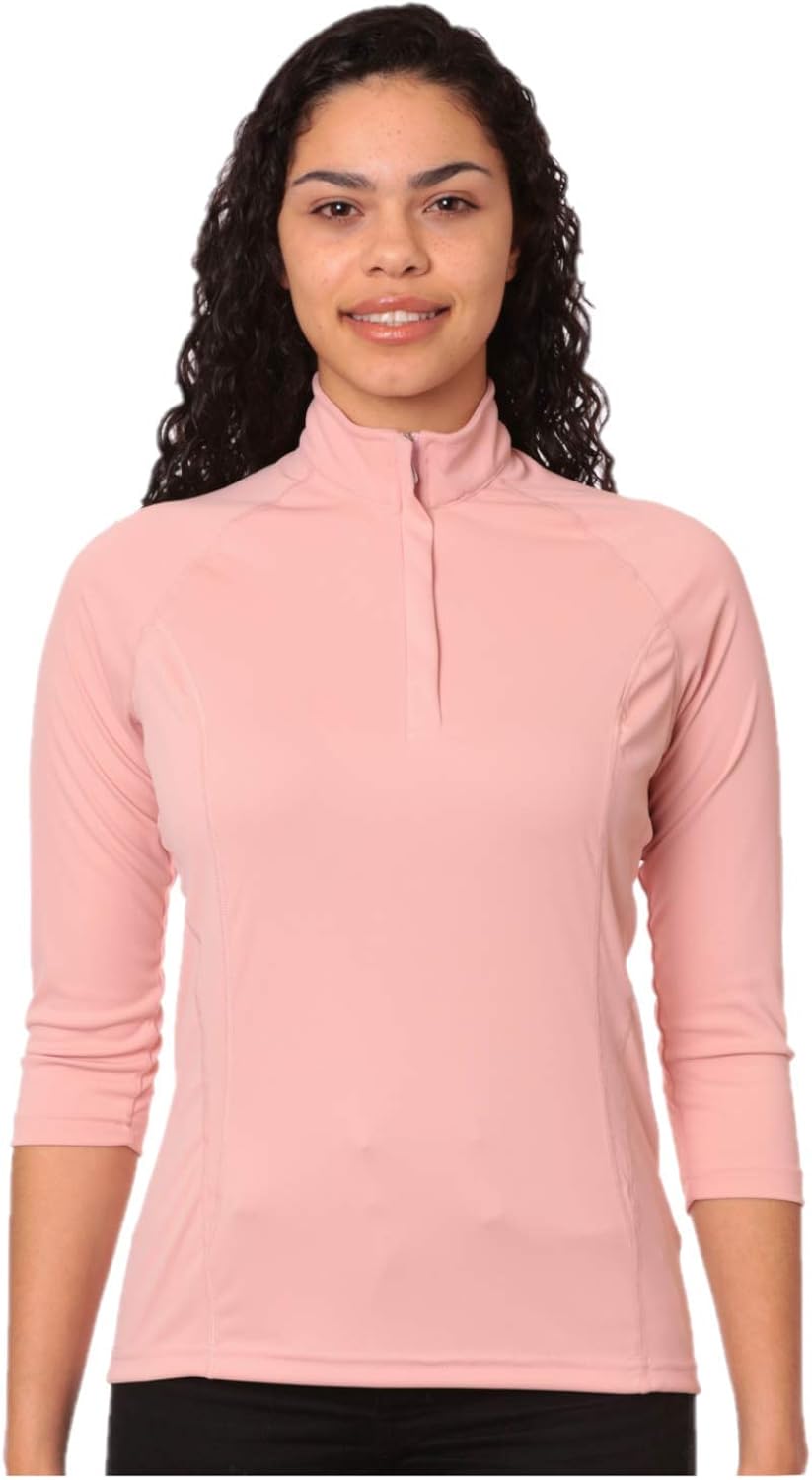 Nozone Sun Protective Equestrian 3/4 Sleeve Tuscany Shirt for Women - UPF 50 at  Women’s Clothing store
