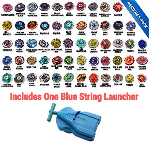 Beyblade Ultimate Battle Pack Comes with 6 Random Bayblades Equipped with One Free Blue String Launcher Shipped and Sold from the US