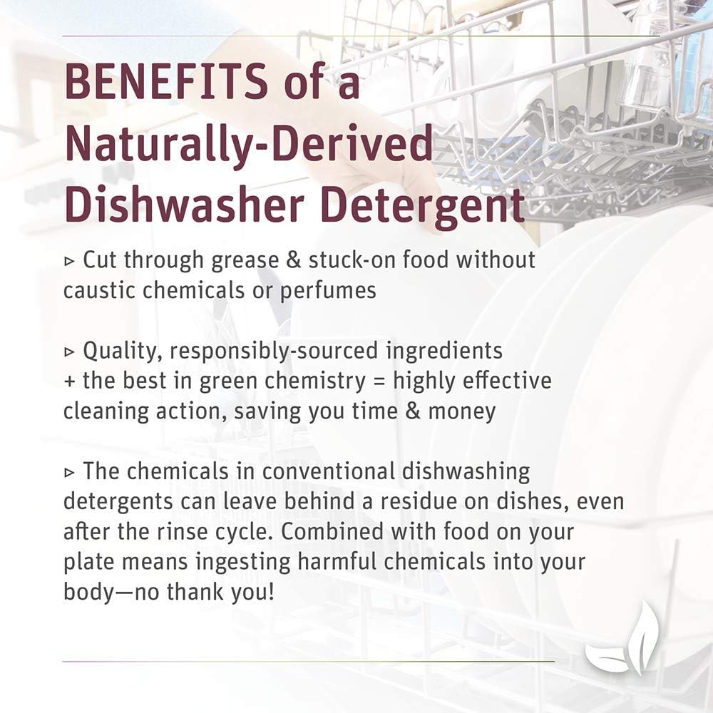 Grab Green Natural Dishwasher Detergent Pods, Free & Clear/Unscented, 60 Count, Fragrance Free, Organic Enzyme-Powered, Plant & Mineral-Based: Health & Personal Care