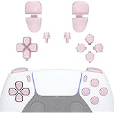 eXtremeRate Replacement D-pad R1 L1 R2 L2 Triggers Share Options Face Buttons, Cherry Blossoms Pink Full Set Buttons Compatible with ps5 Controller BDM-030 BDM-040 BDM-050 BDM-060 - NO Controller