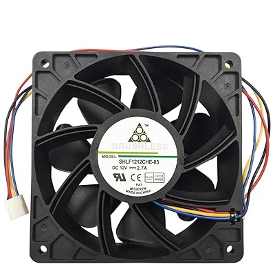 Cooling Fan for Antminer Bitmain 7000RPM Dual Ball Bearing 4-pin Connector, 120x120x3.8mm / 280CFM T15, S11, S15,DR5 S9i, S9j, S9, S7 V9, T9, A3, D3, L3+, L3++, E3, Z9, Z9 Mini. Also for GPU Miners