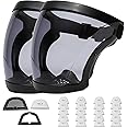 INYX SHOES Anti-Fog Full Face Active shields Protection Visible Expression Transparent Breathable Comfortable Adults Reusable (Grey, 2PCS), JZY-0010