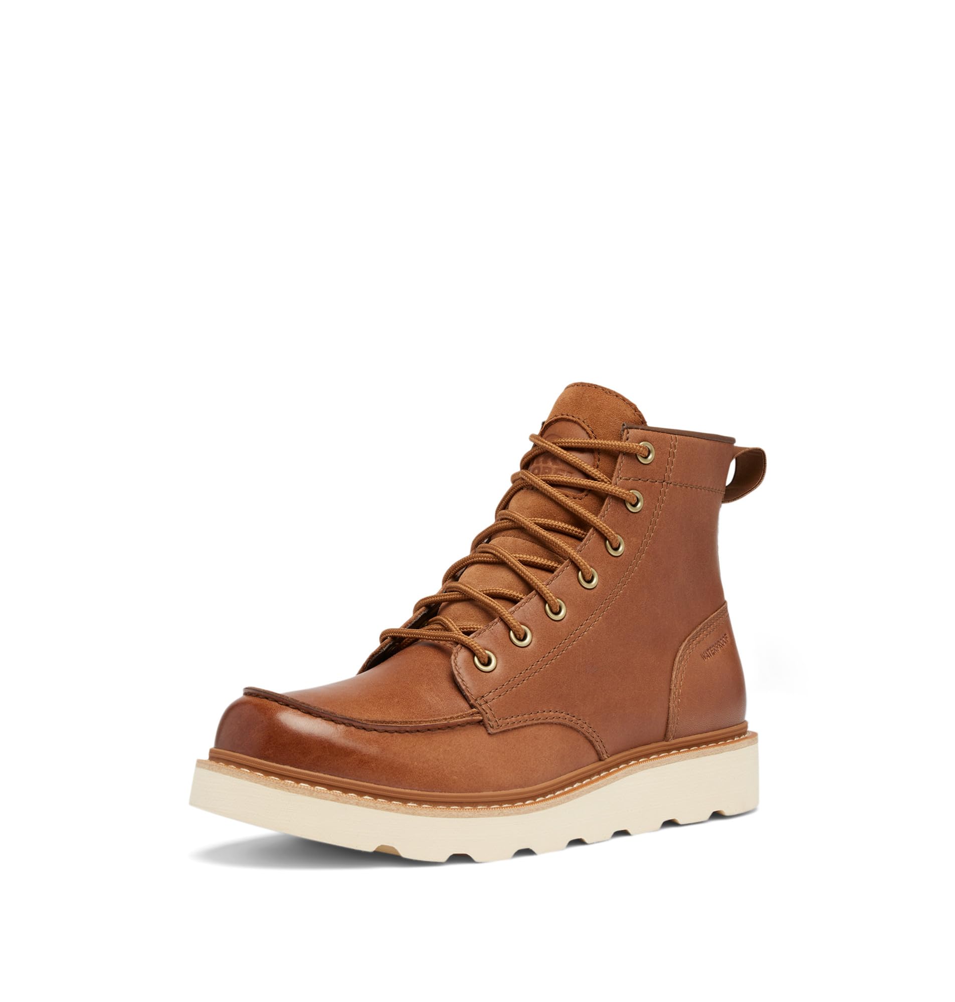 SOREL Men’s Slabtown 62 Moc Waterproof Boot – Velvet Tan, Tobacco – 9