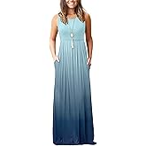 MOLERANI Women's Loose Plain Maxi Dresses Casual Long Dresses with Pockets