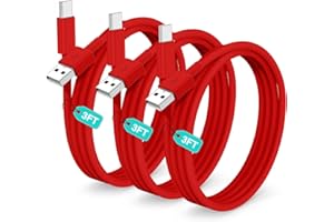 HCOOB 3Pack Car Carplay Cable for iPhone 16 15 Pro Max 15 Plus Car Charger Cord,3FT[Apple MFi] USB A to USB C Cable Carplay Adapter Cord Fast Charging for iPhone 15 16 Plus,iPad Pro13/11,iPad Air 5/4-Red