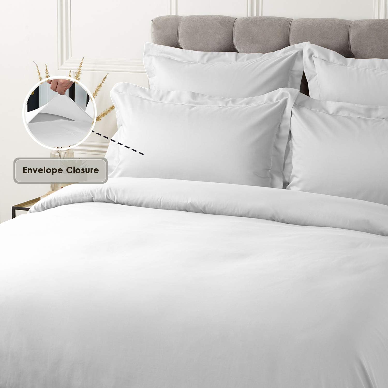 Pizuna Pure Cotton King Size Oxford Pillowcases 2 Pack White 50x90cm - Image 4