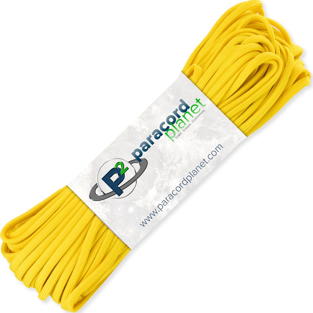PARACORD PLANET Outdoor Mil-Spec 550 & 850lb Paracord - 100 Feet of Parachute Cord (550 Paracord, Yellow)
