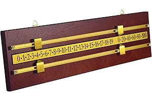 TORPSPORTS Shuffleboard Mounted Scoreboard – Wood Score Keeper Snooker Score Keeper
