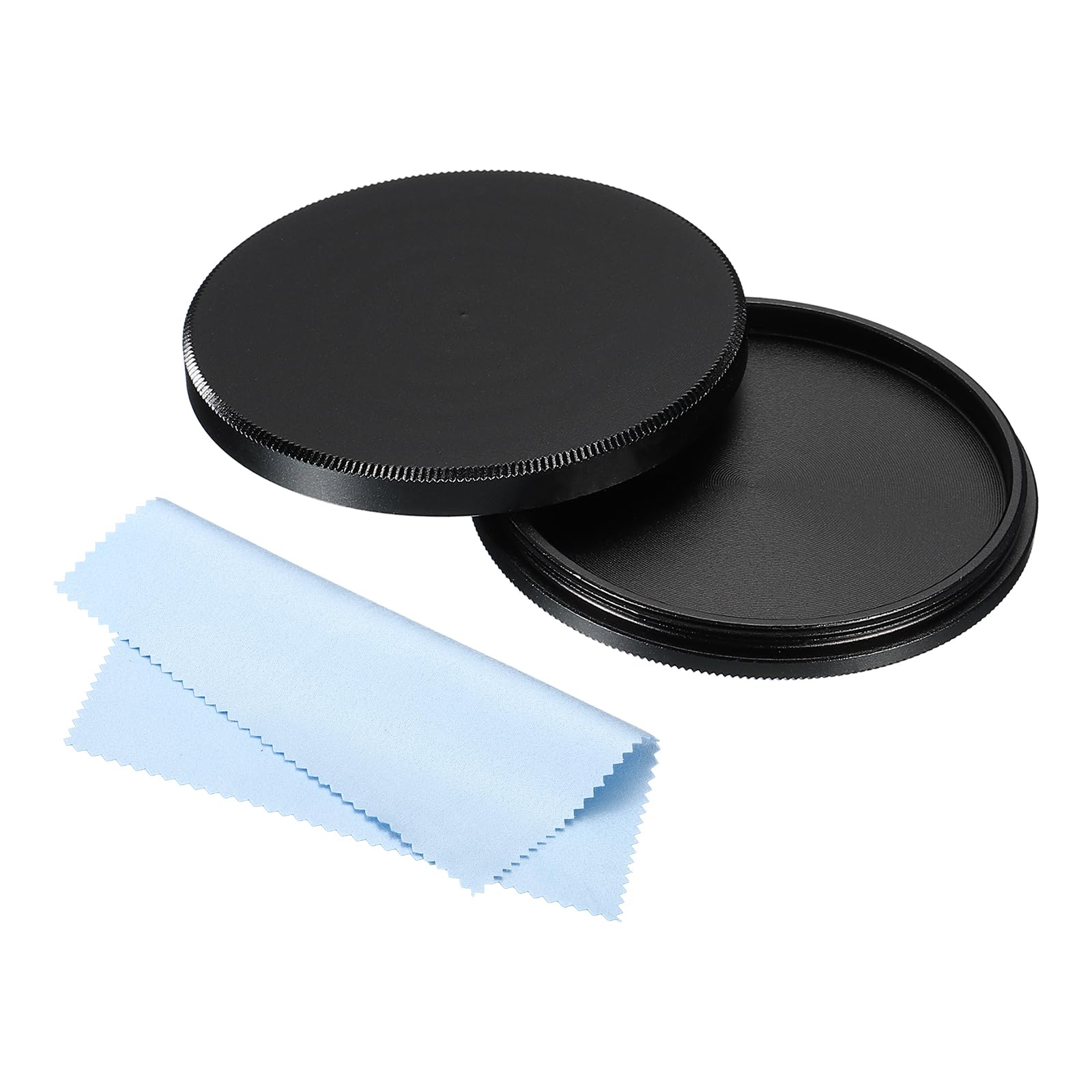 PATIKIL 43mm Lens Cap, Camera Lens Cap Cover Universal Lens Filter Stack Cap Front Metal Protective Case Cover with Cleaning Cloth for Photography Camera Filter