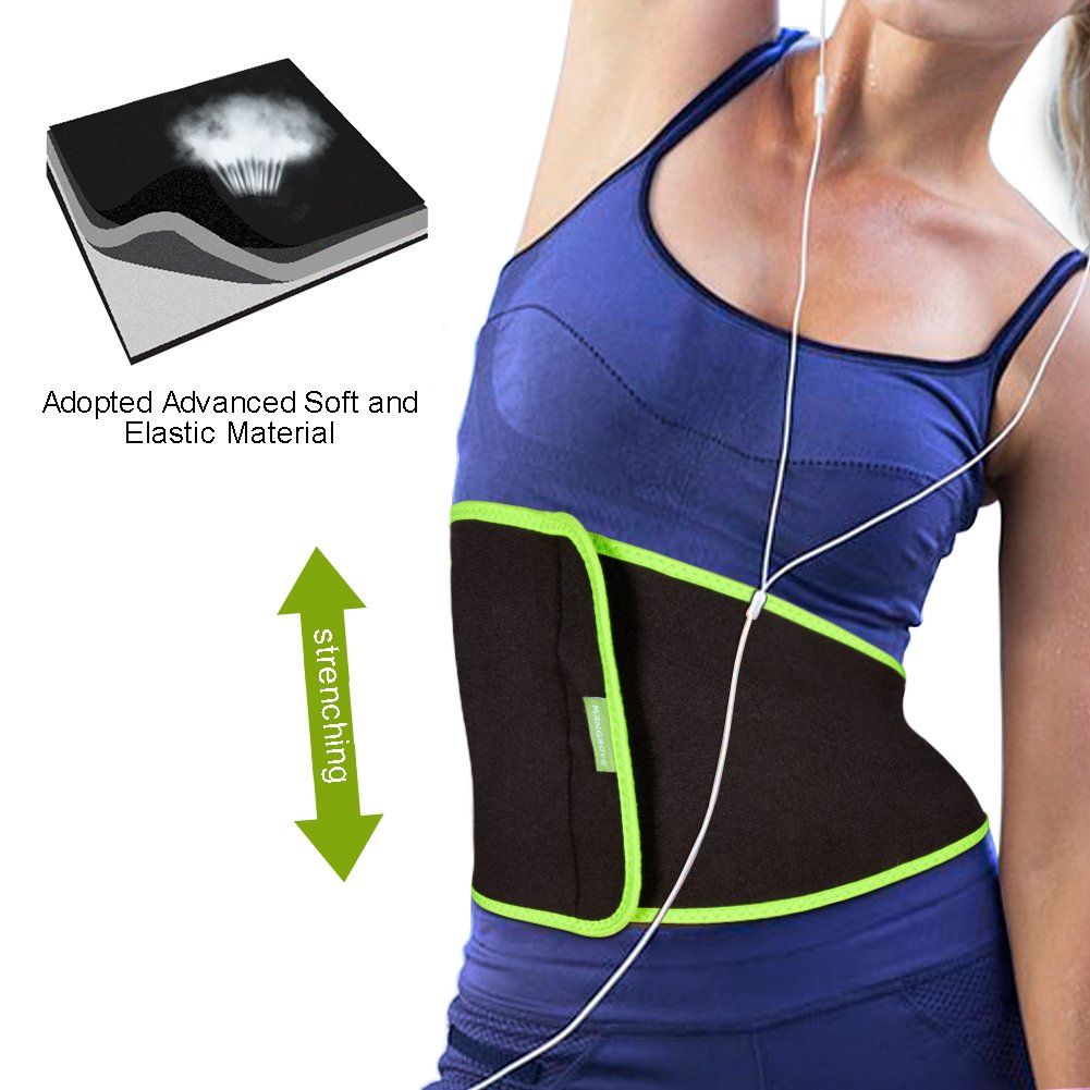 Adjustable Sweat Waist Trimmer AB Belt Weight loss Body Shape Wrap with Lower Back & Lumbar Support for Woman & Man