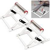 2PCS Adjustable Cutting Machine Support Frame, Foldable Table Saw Stand | Metal Work Support Stand Attachment Tool with Adjustable Height for Miter Saw, Material Feeding Holder &amp; Woodworking Craft