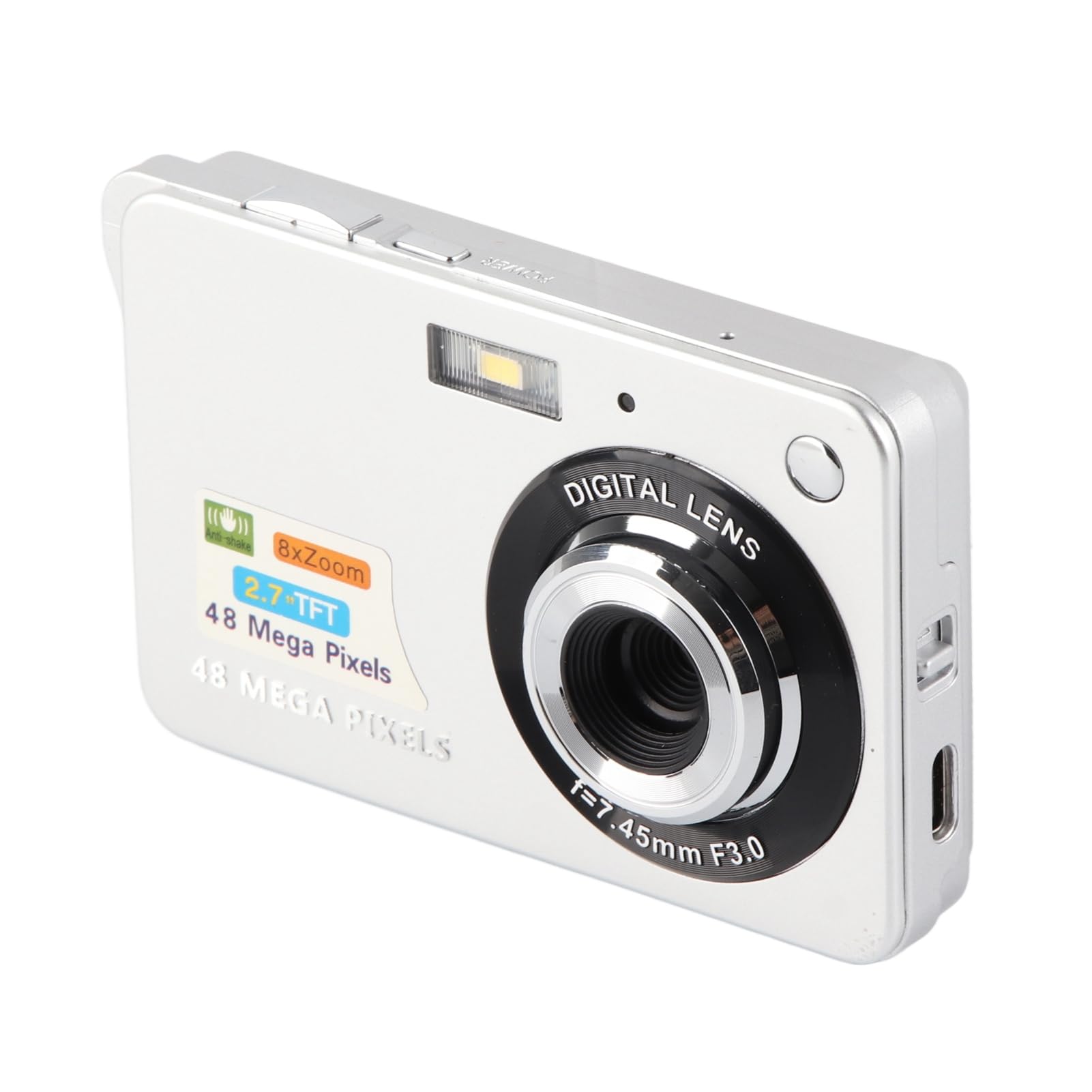 4K Digital Camera with 48MP Resolution for Photography and - Compact 8x Zoom Camera with Anti Shake