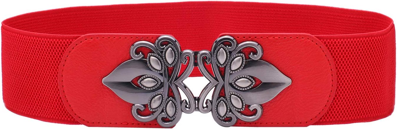 SyuerWomens Vintage Wide Elastic Stretch Waist Belt Retro Cinch Belt