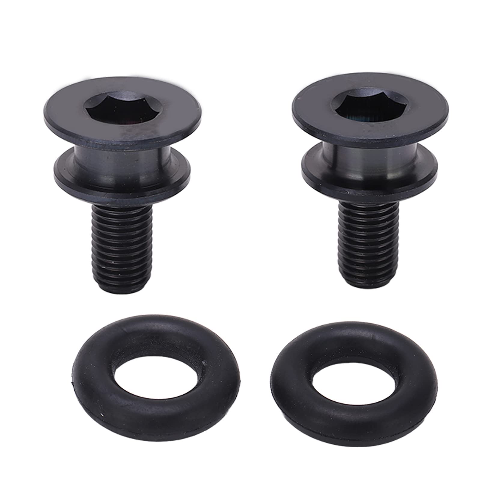 VGEBY Bicycle Crank Bolt, M8x15mm Titanium Alloy Square Hole Center Shaft Screw Corrosion Resistant Mountain Bike Crank Bottom Bracket Screw (Black) Ride