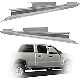 ECOTRIC Rocker Panels Replacement Compatible with 1999-2007 Chevy GMC | Compatible with 1999-2007 Chevy Silverado GMC Sierra GMT800 4 Door Crew Cab Slip On Rocker Panels